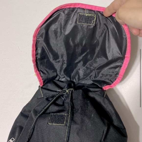 Vintage Black With Neon Graphic Book Bag Backpack - Picture 5 of 14